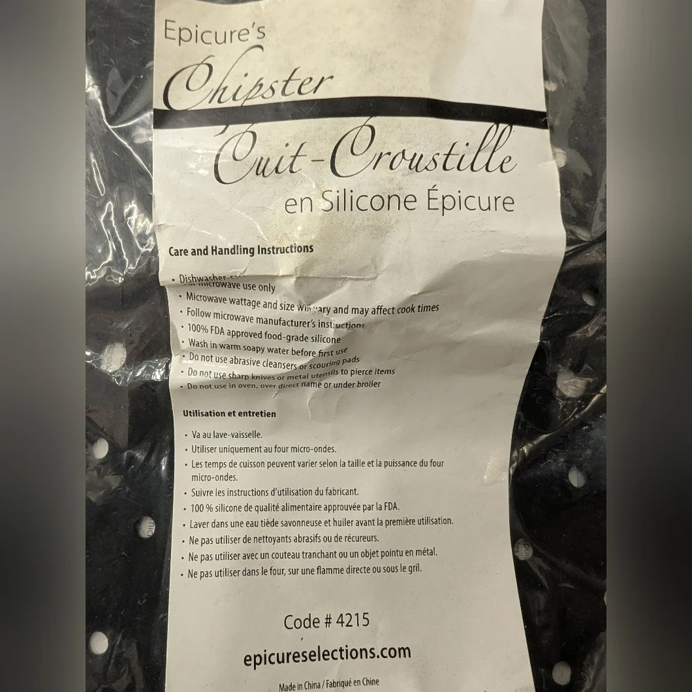 Epicure Chipster Silicone Kitchen Tool Chip Maker. NWT - Picture 3 of 11